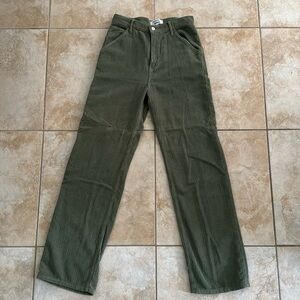 Reformation Green Corduroy Pants